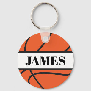 Personalised Basketball  Button Keychain