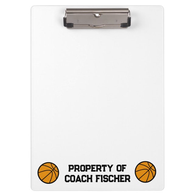 Personalised Basketball Clipboard (Front)