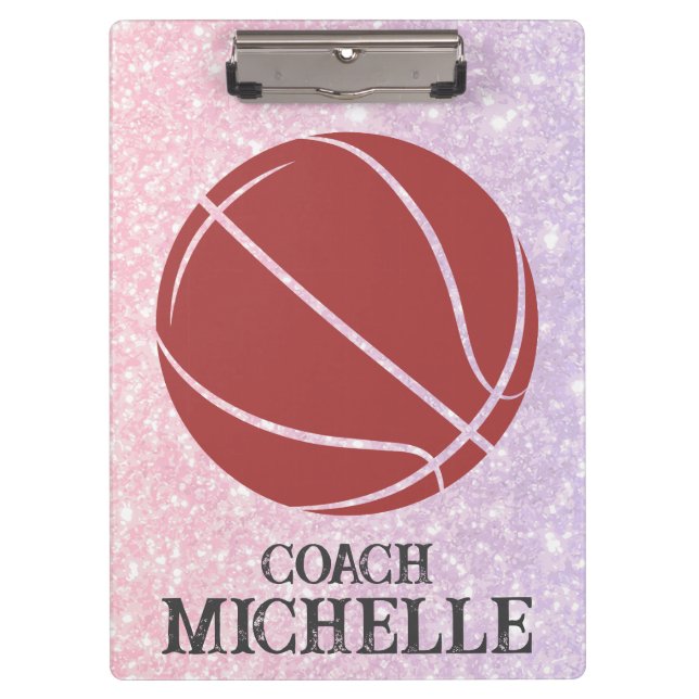 Personalised Basketball Coach Clipboard (Front)