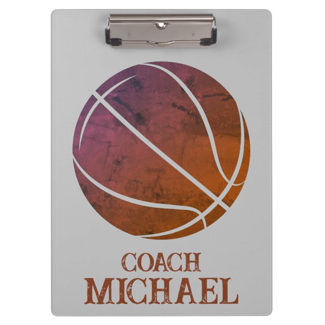 Personalised Basketball Coach Clipboard (Front)