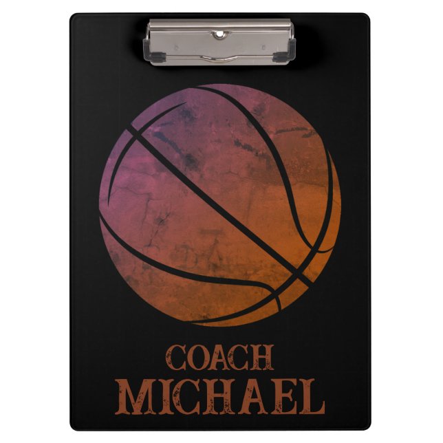 Personalised Basketball Coach Clipboard (Front)