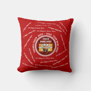 Personalised Basketball Coach Gifts, All Player's Cushion