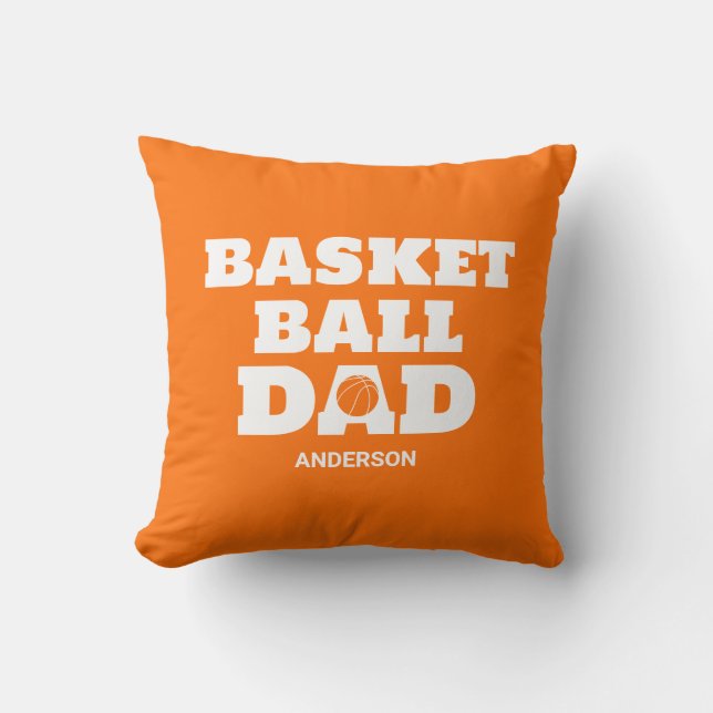 Personalised Basketball Dad Father's Day Cushion (Front)