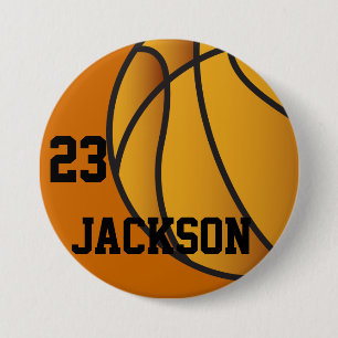 Personalised Basketball Design 7.5 Cm Round Badge