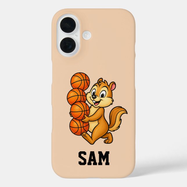 Personalised basketball design featuring a squirre Case-Mate iPhone case (Back)