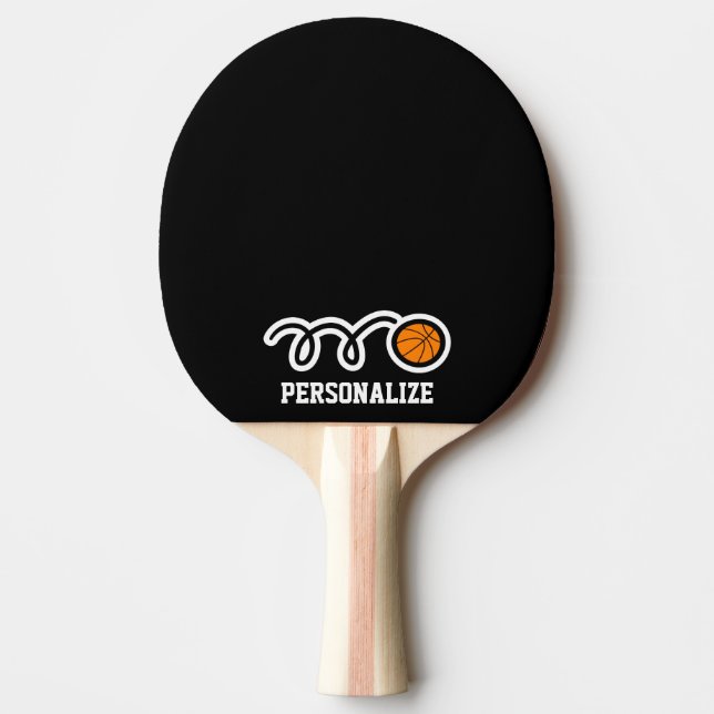 Personalised basketball design ping pong paddle (Front)
