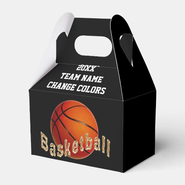 Personalised Basketball Favours, Boxes, ANY COLORS Favour Box (Front Side)