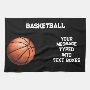 Personalised Basketball Gift Ideas Tea Towel