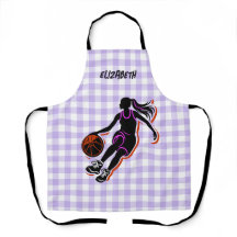 Personalised Basketball Girl Apron