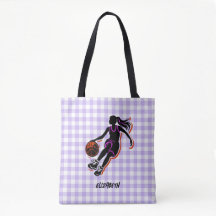 Personalised Basketball Girl Tote Bag