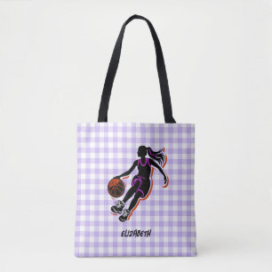 Personalised Basketball Girl Tote Bag