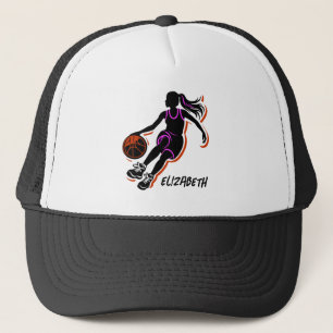 Personalised Basketball Girl Trucker Hat