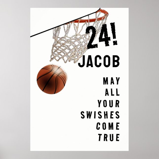 Personalised Basketball Graduation Poster (Front)