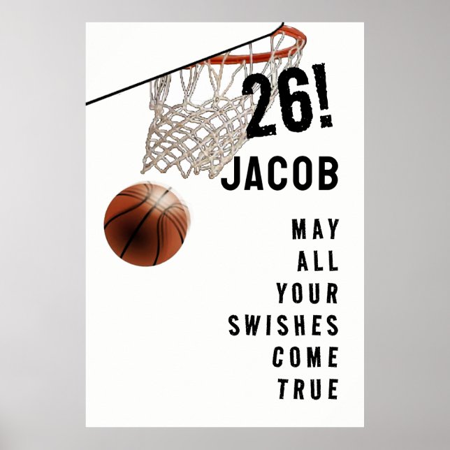 Personalised Basketball Graduation Poster (Front)