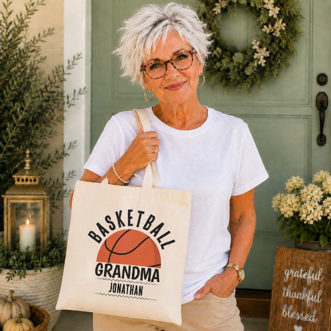 Personalised Basketball Grandma Tote Bag (Creator Uploaded)