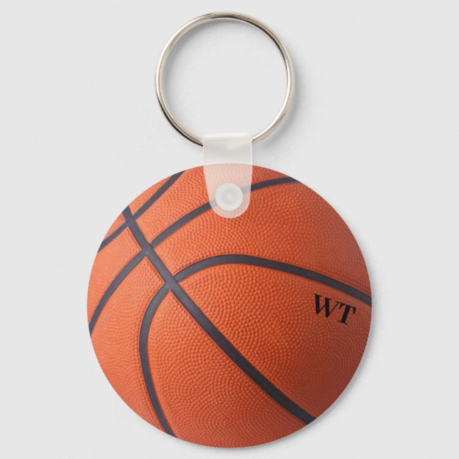 Personalised basketball initials keychain (Front)