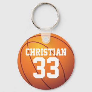 Personalised Basketball Key Ring