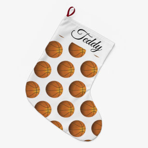 Personalised Basketball Large Christmas Stocking