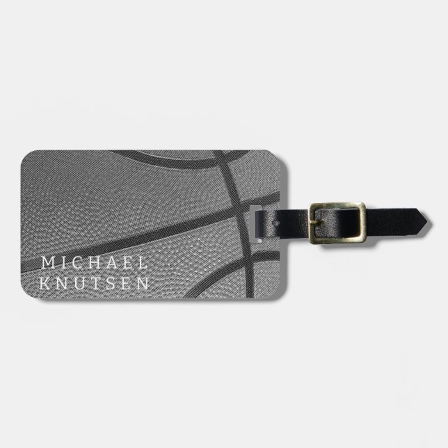 Personalised Basketball  Luggage Tag (Front Horizontal)