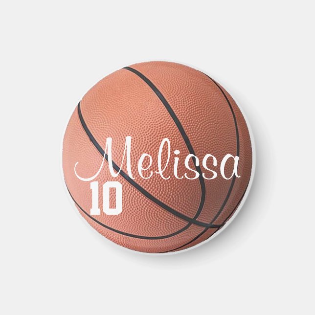 Personalised Basketball Magnet (Front)