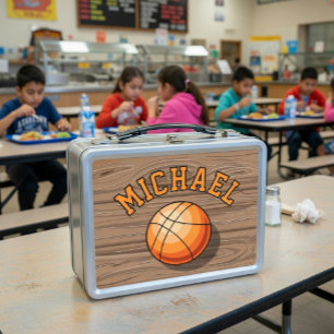 Personalised Basketball Metal Lunchbox