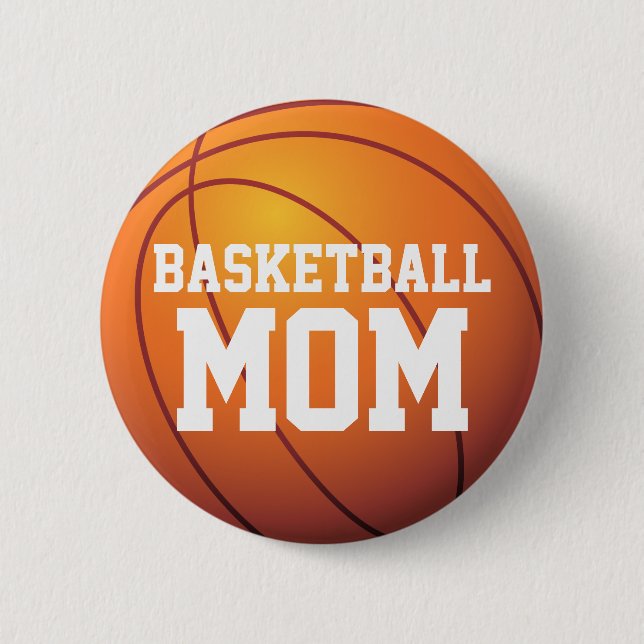 Personalised Basketball Mum 6 Cm Round Badge (Front)