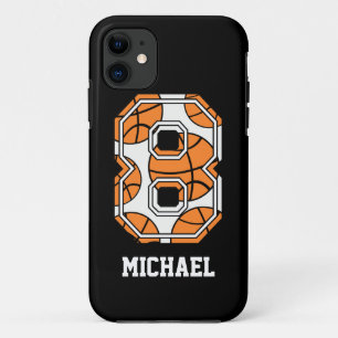 Personalised Basketball Number 8 iPhone 11 Case