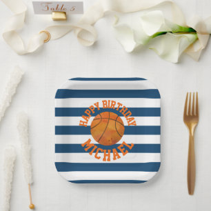 Personalised Basketball Paper Plate
