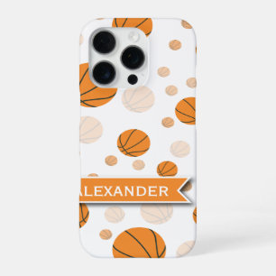 Personalised Basketball Pattern iPhone 16 Pro Case