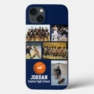 Personalised Basketball Photo Collage Name Team # iPhone 13 Case