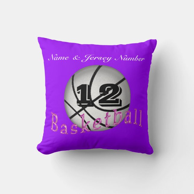 Personalised Basketball Pillows w/ NAME and NUMBER (Front)
