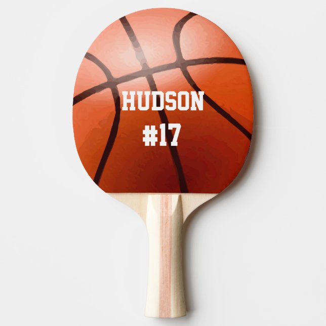 Personalised Basketball Ping Pong Paddle (Front)