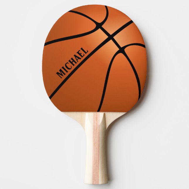 Personalised Basketball Ping Pong Paddle (Front)