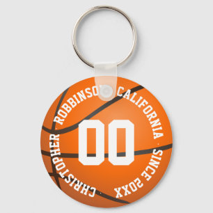 Personalised Basketball Player Name Key Ring