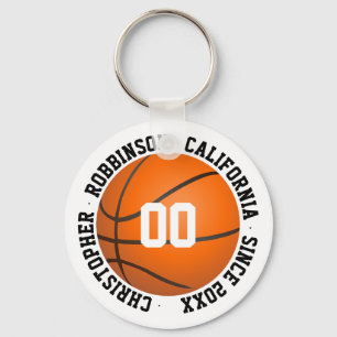 Personalised Basketball Player Name Key Ring