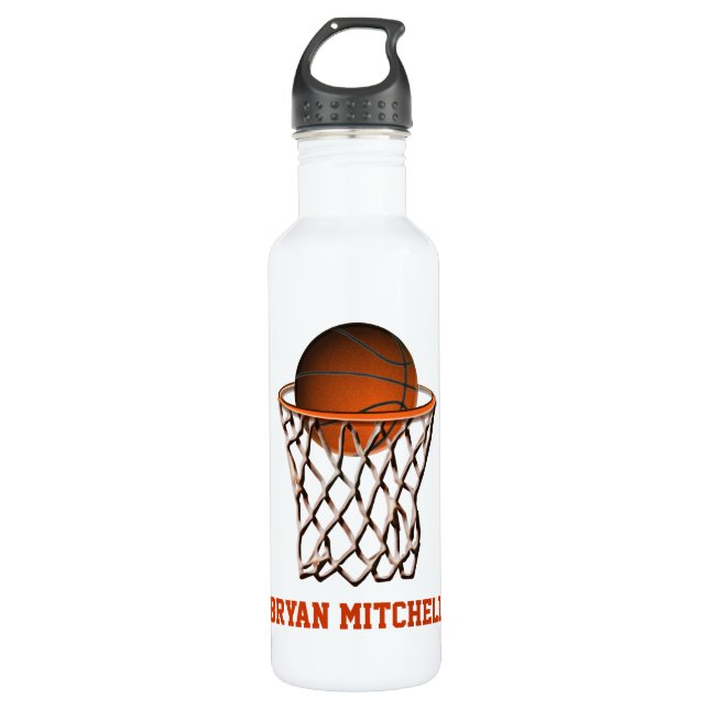 Personalised Basketball Player Name Liberty Bottle (Front)