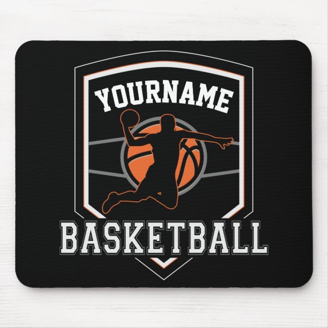 Personalised Basketball Player NAME Slam Dunk Team Mouse Pad (Front)