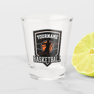 Personalised Basketball Player NAME Slam Dunk Team Shot Glass