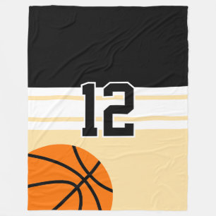 Personalised Basketball Player number Fleece Blanket