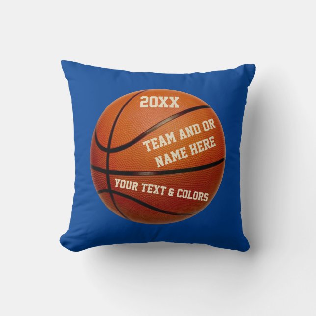 Personalised Basketball Players Gifts YOUR COLORS Cushion (Front)
