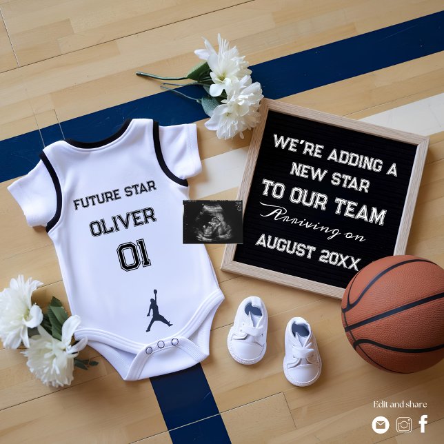 Personalised basketball pregnancy announcement  (Creator Uploaded)