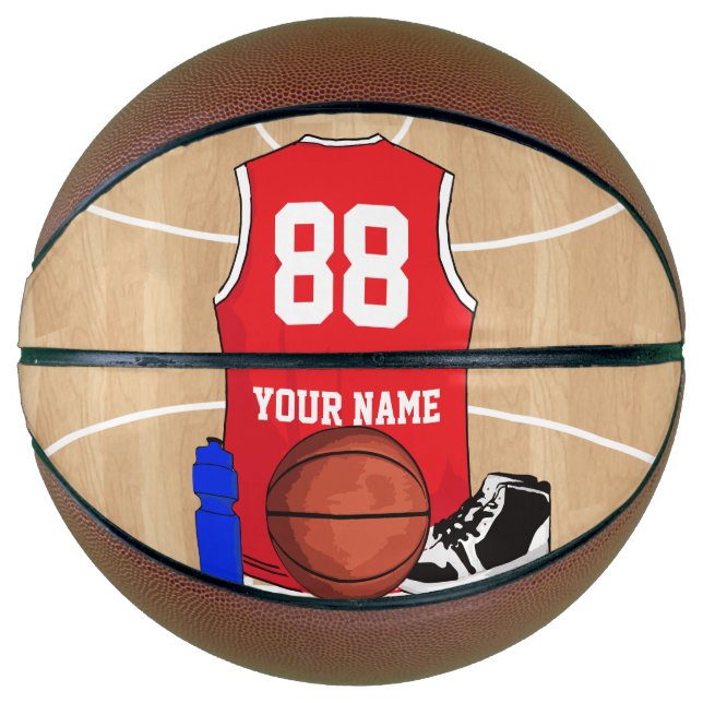 Personalised Basketball shirt on court (Front)