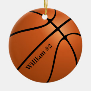 Personalised Basketball Sport Ceramic Tree Decoration