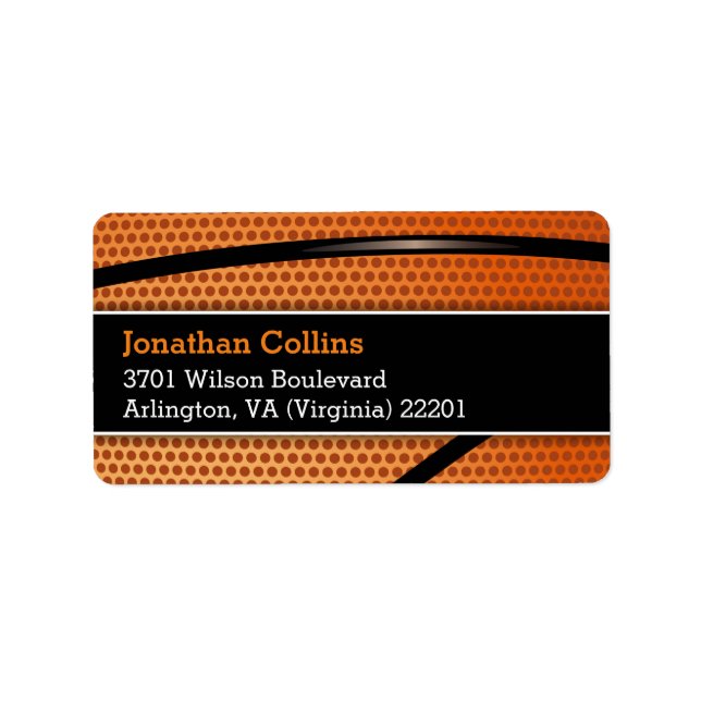 Personalised Basketball | Sport Label (Front)