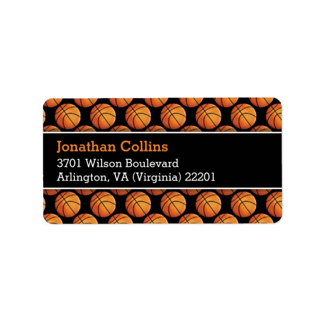 Personalised Basketball | Sport Label (Front)