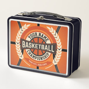 Personalised Basketball Team Player Custom Athlete Metal Lunch Box