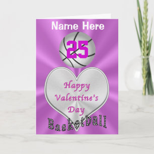 Personalised Basketball Valentines Day Cards