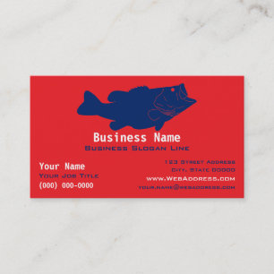 Personalised Bass Fishing Guide Business Card