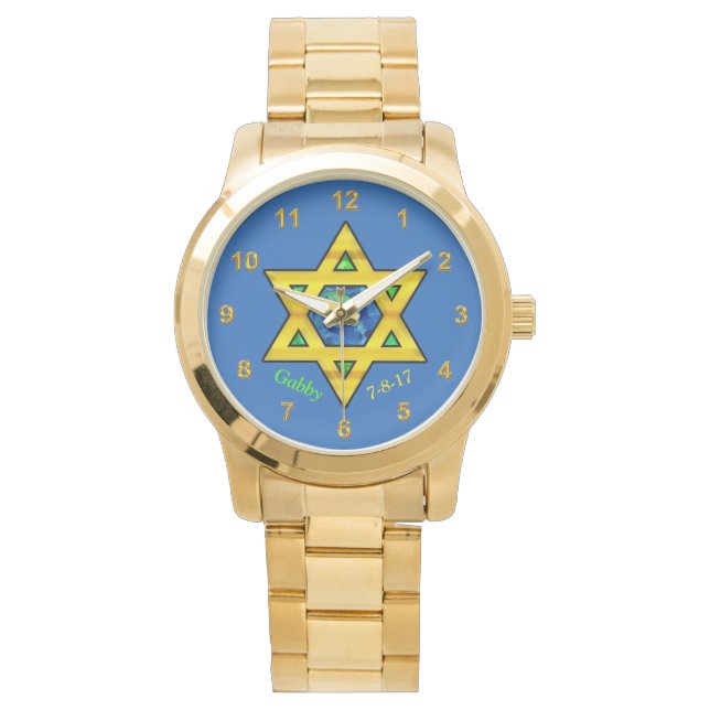 Personalised Bat Mitzvah Gifts Ideas, Watch (Front)