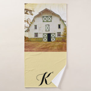 Personalised Bath Towel Sunset Barn Country Rustic